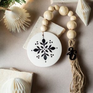 Κεραμικό γούρι χιονονιφάδα