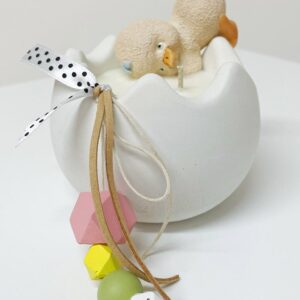 Σπασμένο αυγό με κερί παπάκι γαλάζιο